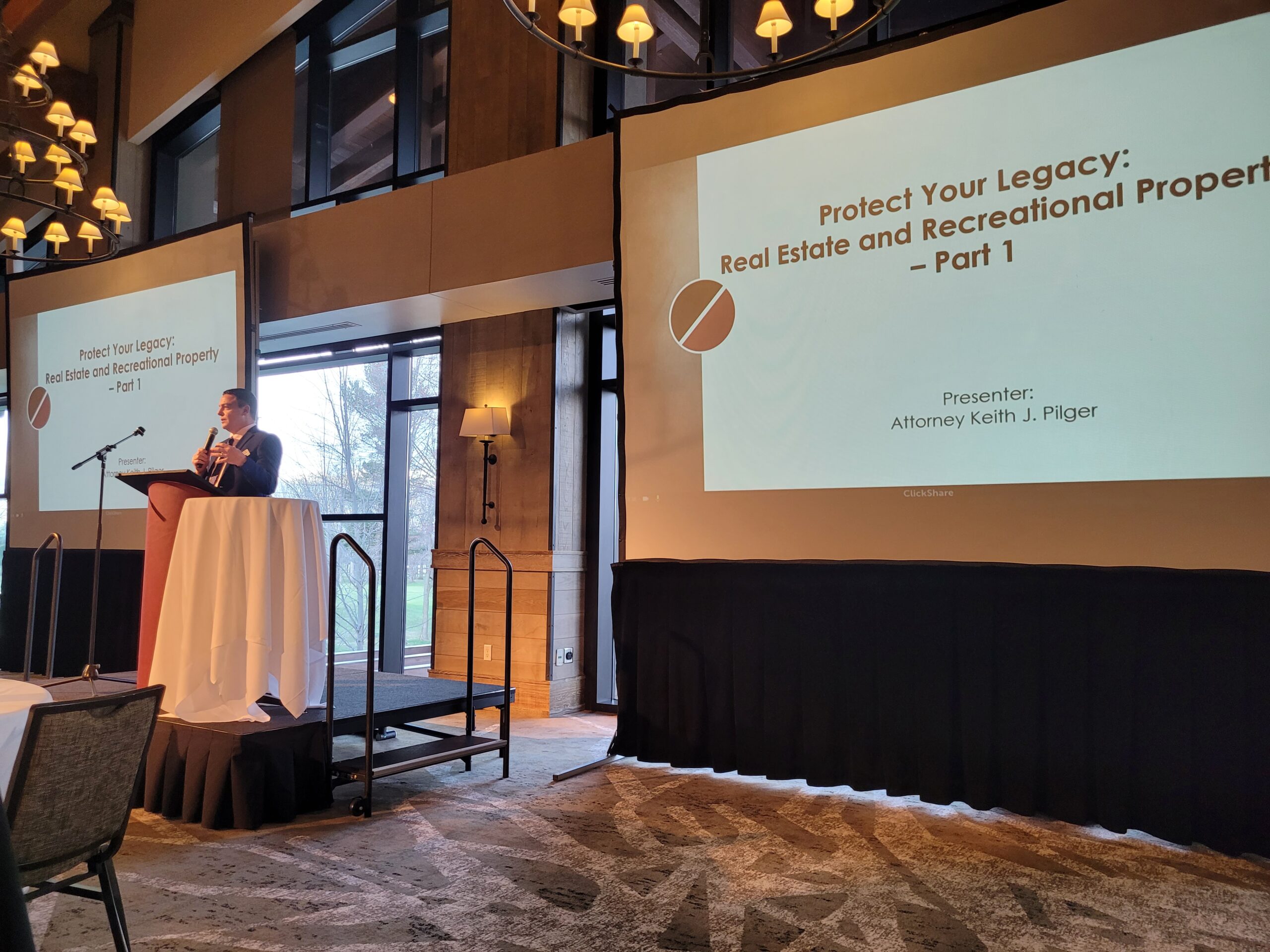 Keith Pilger speaking at Spring 2024 Estate Planning Seminar