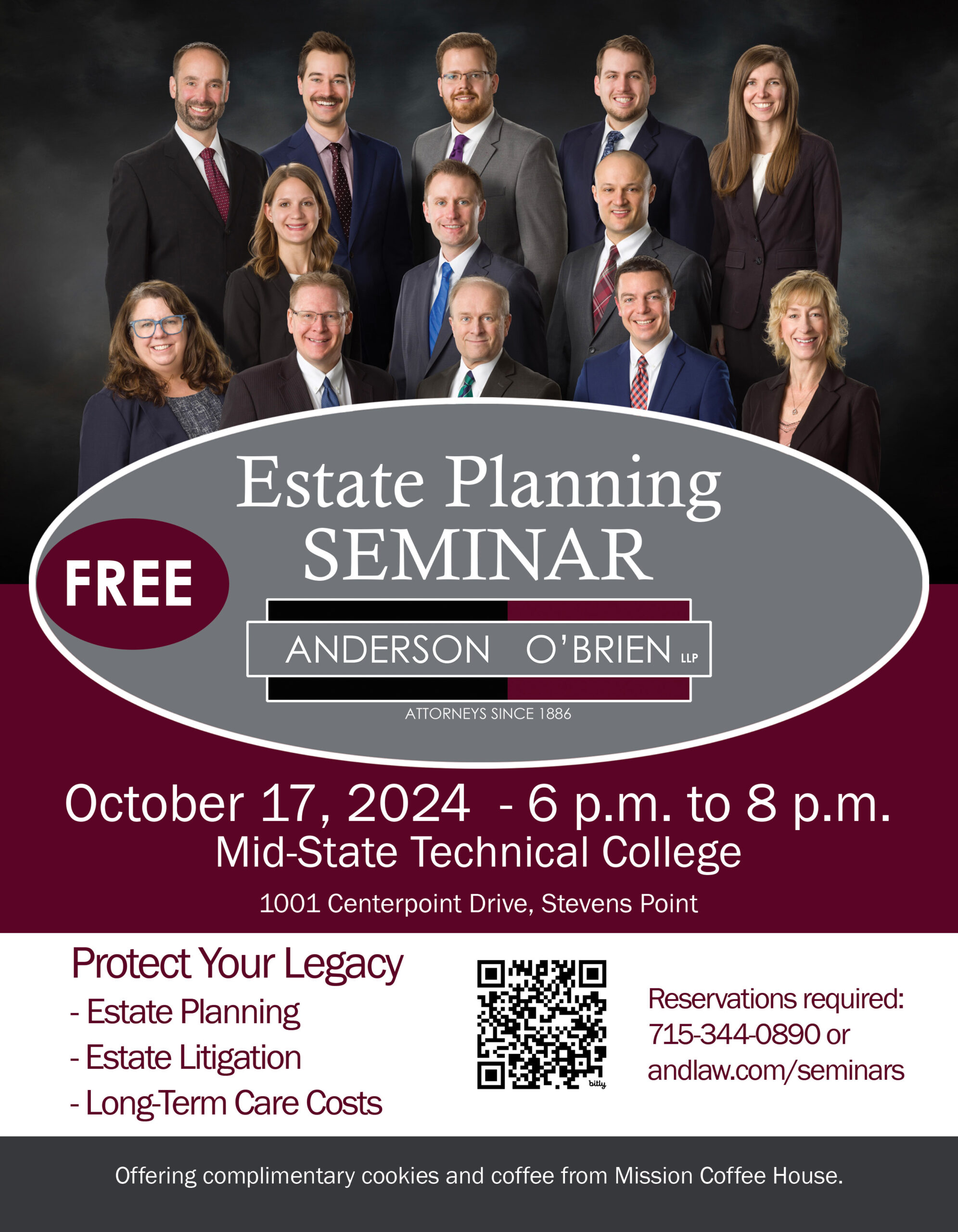 Free Estate Planning Seminar October 17