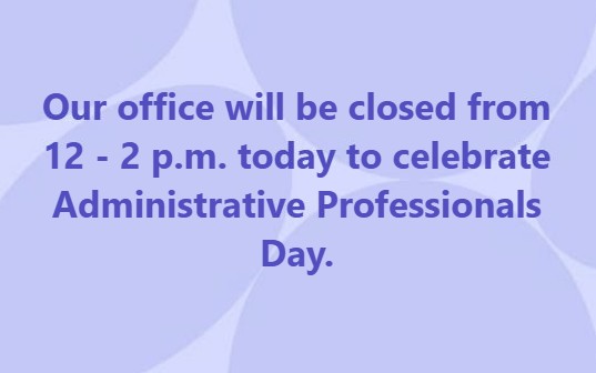 Office Closed from 12 to 2 p.m. - Anderson O'Brien, LLP
