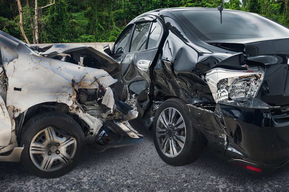 Vehicle damage after a rear-end car accident in Wisconsin